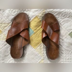 Leather Sandals. Unique, handmade quality. Purchased in Italy. New Condition.
